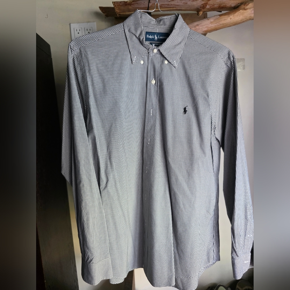 Ralph Lauren Men's Monochrome Gingham Shirt